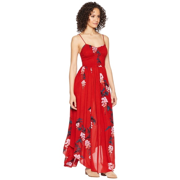 FREE PEOPLE 🌹’Beau’ Floral Print Smocked Maxi Dress - Picture 7 of 16